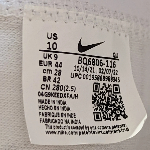 New Nike Blazer Mid '77 Vintage White Chlorophyll Black BQ6806-116 Men’s Size 10 - Picture 7 of 7